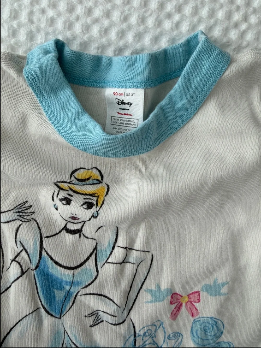 Hanna Andersson Disney Collection Cinderella Organic Cotton Pajama set 3T girl